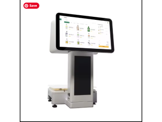 Sistem POS all-in-One de vânzare cu ridicata pentru restaurante și supermarketuri | Mașină de comandă de alimente cu ecran dublu