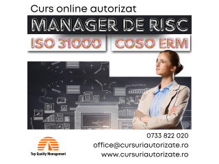 Curs online autorizat Manager de risc ISO 31000 și COSO ERM