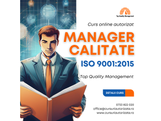 Curs online autorizat Manager calitate ISO 9001:2015