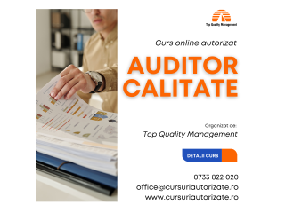 Curs online autorizat Auditor în domeniul calității