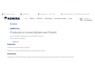 ADMIRA SRL Soluții Profesionale pentru Depoluarea Aerului Industrial