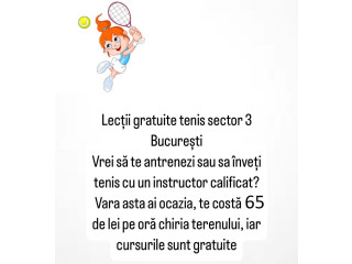 Cursuri de tenis gratuite