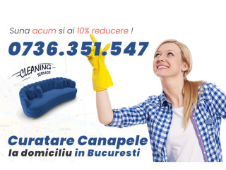 Curatare canapele Bucuresti. Curatare canapele la domiciliu