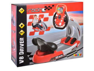 Simulator auto pentru copii V8 Smoby, 2 viteze