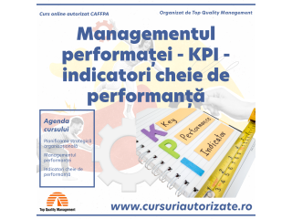 Curs Managementul performanței KPI Indicatori cheie de performanță